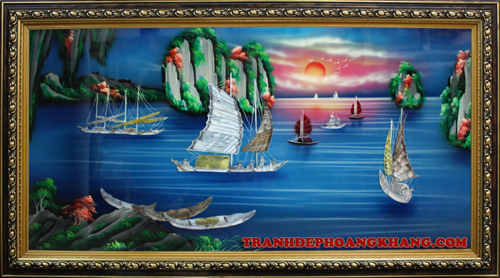 TRANH SƠN MÀI THUẬN BUỒM XUÔI GIÓ